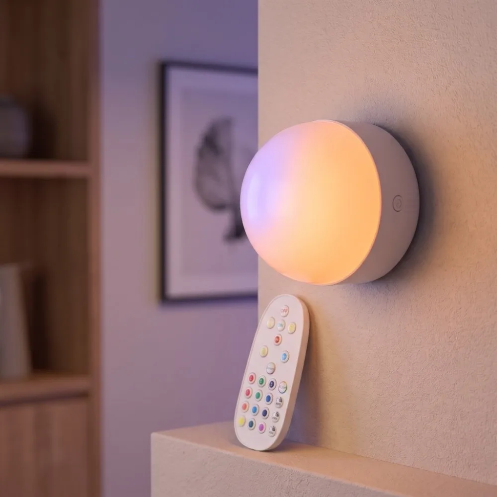 Removable Base Rechargeable LED Bulb USB Rechargeable Timer Function RGB Light Bulb Magnetic Base Adjustable Lighting Modes