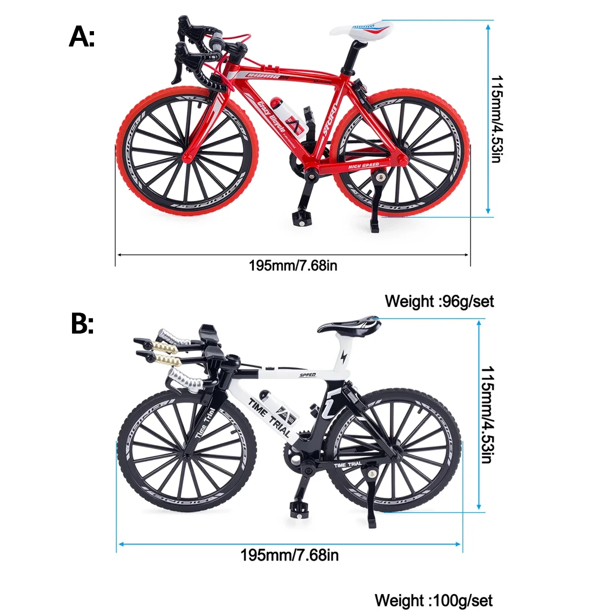 1/10 Scale Simulation Mini Bicycle Rear Bike Rack Decorative Toy for 1/8 1/10 RC Crawler Car TRX4 FCX10 SCX10 DIY