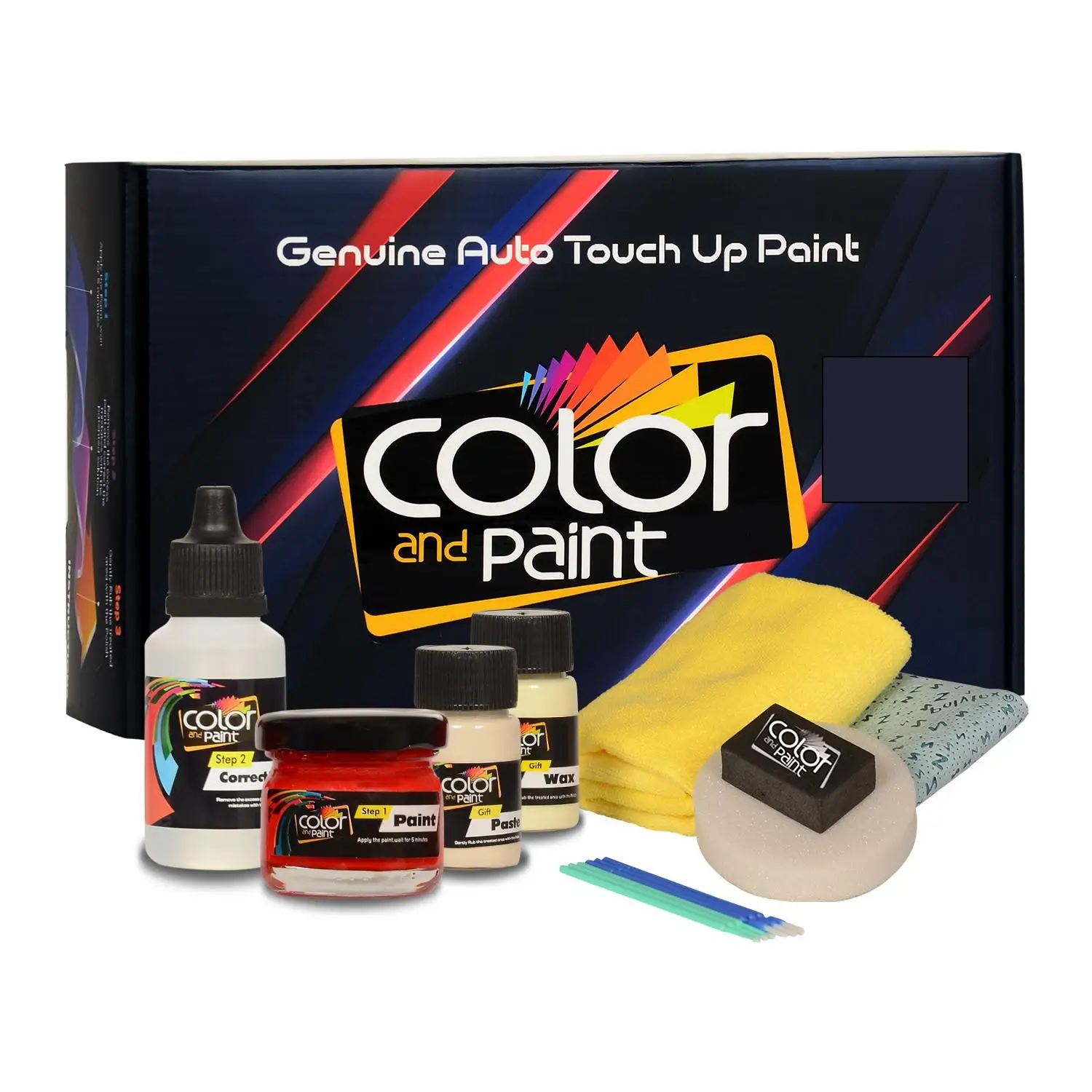 

Color and Paint compatible with Rolls Royce Automotive Touch Up Paint - DARK INDIGO PEARL - R45 - Basic Care