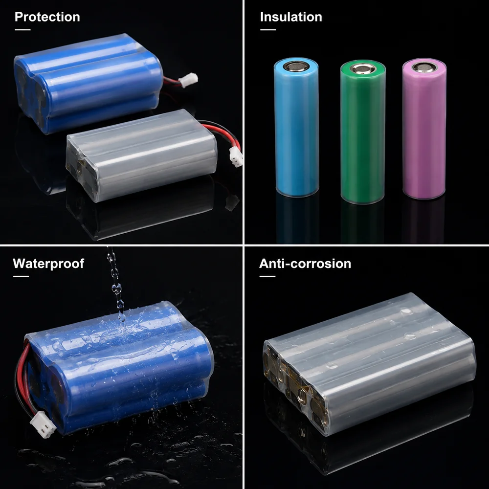 1/2/3/5/10M Transparent PVC Heat Shrink Tube Width 30~300mm Waterproof insulated wire joint protective sleeve