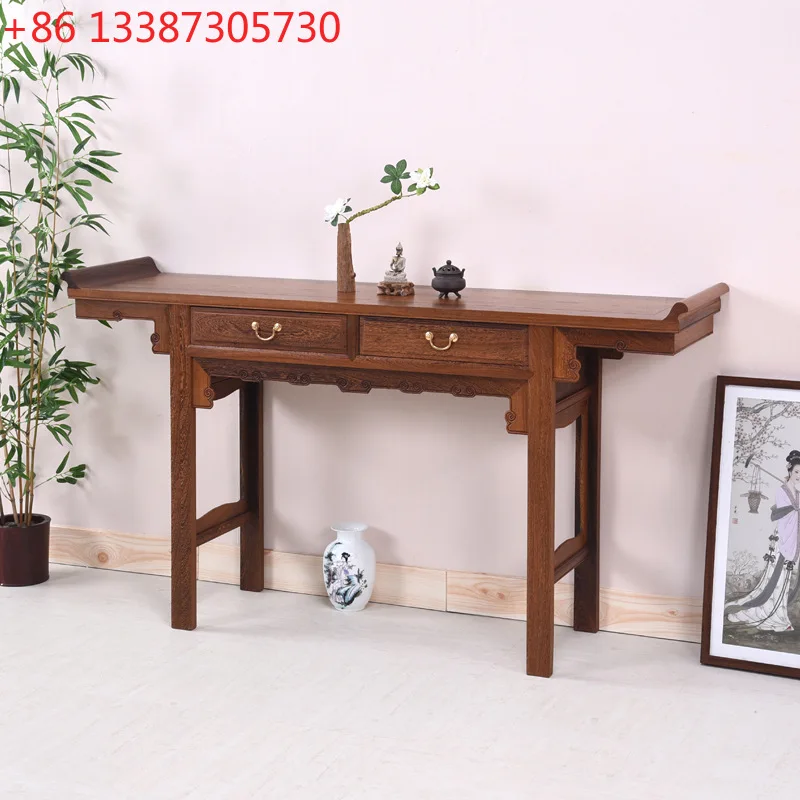 

Деревянный стол с куриными крыльями, стол для благовоний для домашнего использования, новый китайский стол из цельного дерева в стиле Шатай из красного дерева