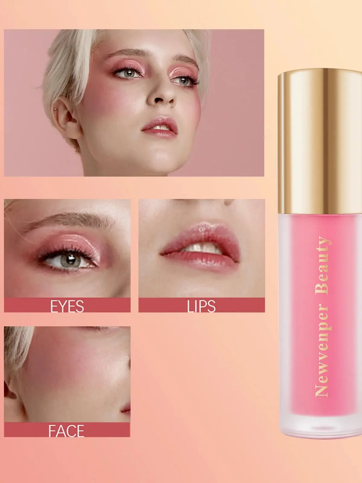 هايلايتر سائل + أحمر خدود سائل + سائل تحديد الوجه والجسم، لمسة نهائية عالية اللمعان، لومينيزر مشع طبيعي #2