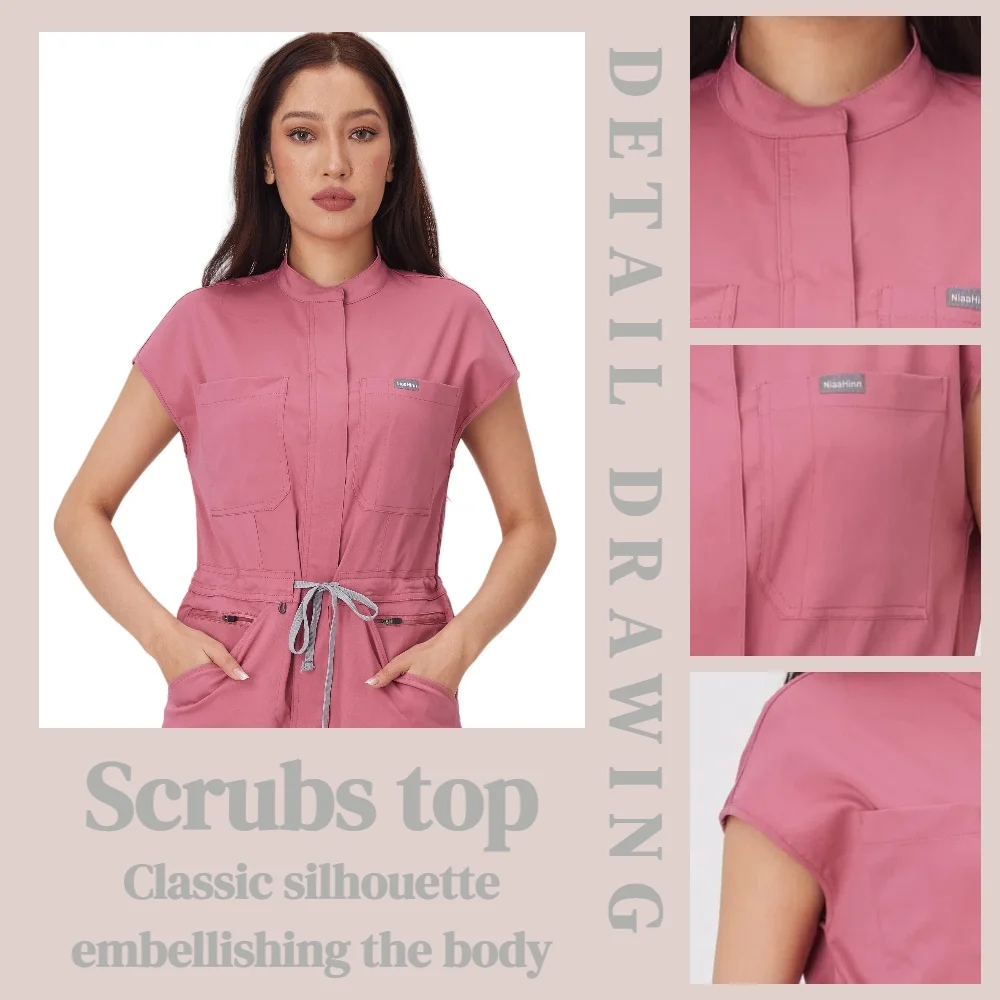 ที่มีคุณภาพสูงช่างเสริมสวยชุดชุดทํางานทางการแพทย์ผ่าตัดพยาบาลเครื่องแบบคลินิกสัตว์เลี้ยงเสื้อผ้าขัดเครื่องแบบขายส่งเหมาะสมกับ