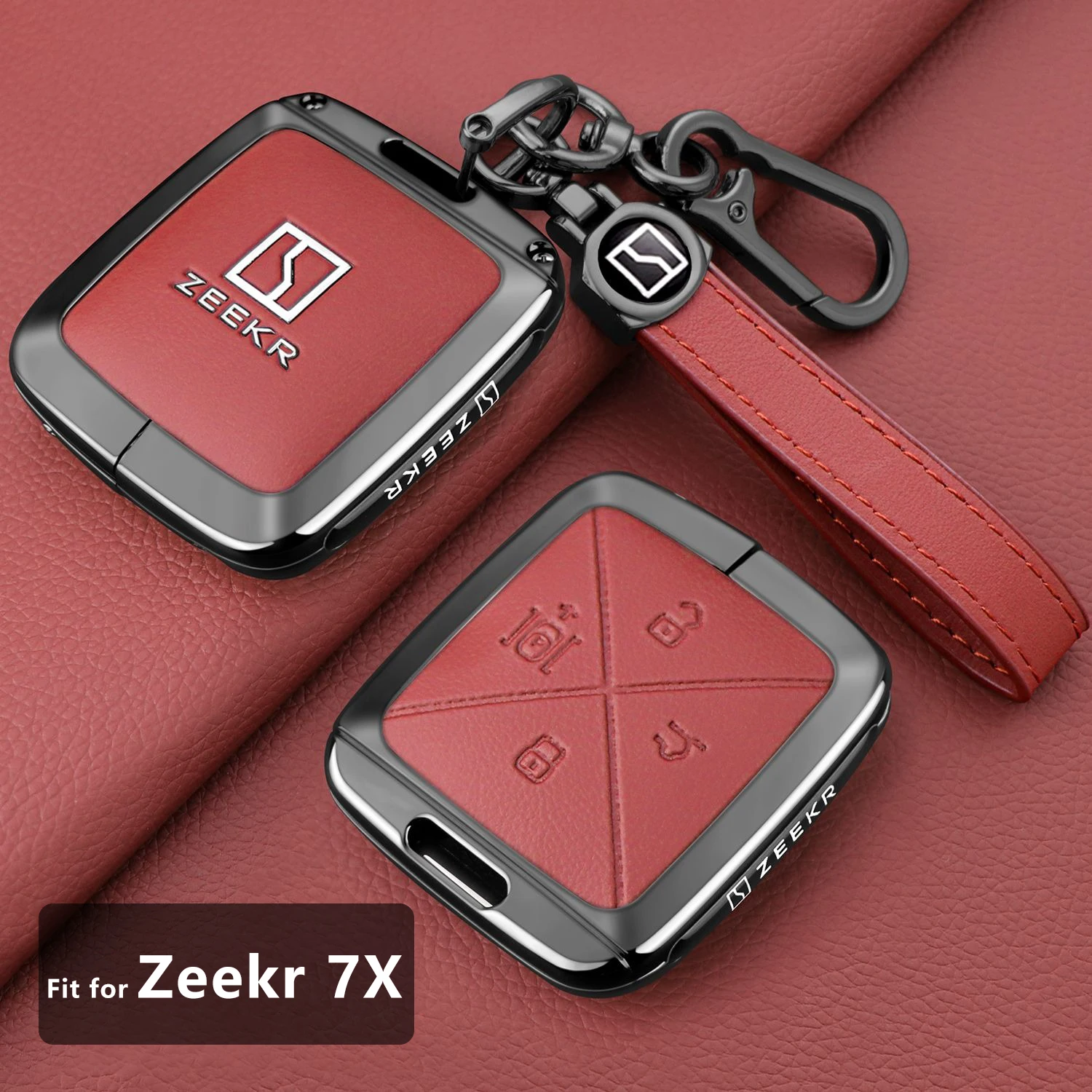 

Car Key Case Fob for Zeekr 7X 2024 2025 Car-Styling Keychain Remote Protection Cover Bag Shell Housing Holder Auto Accessories