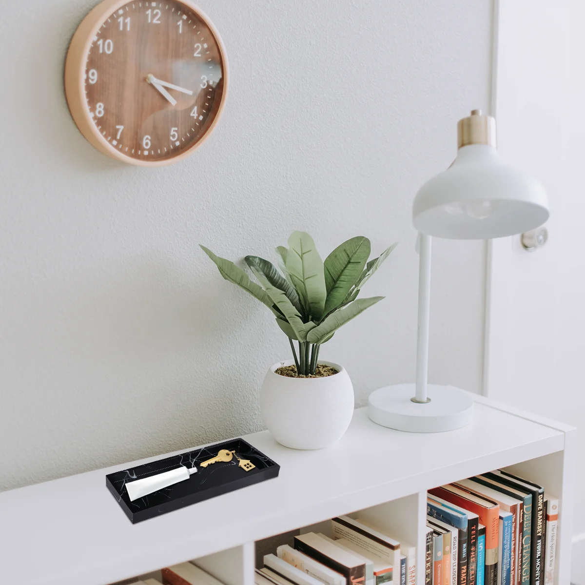 

1Pcs Resin Marble Texture Bathroom Tray Storage Organizer Hotel Tray for Bedroom Toilet Kitchen Shower