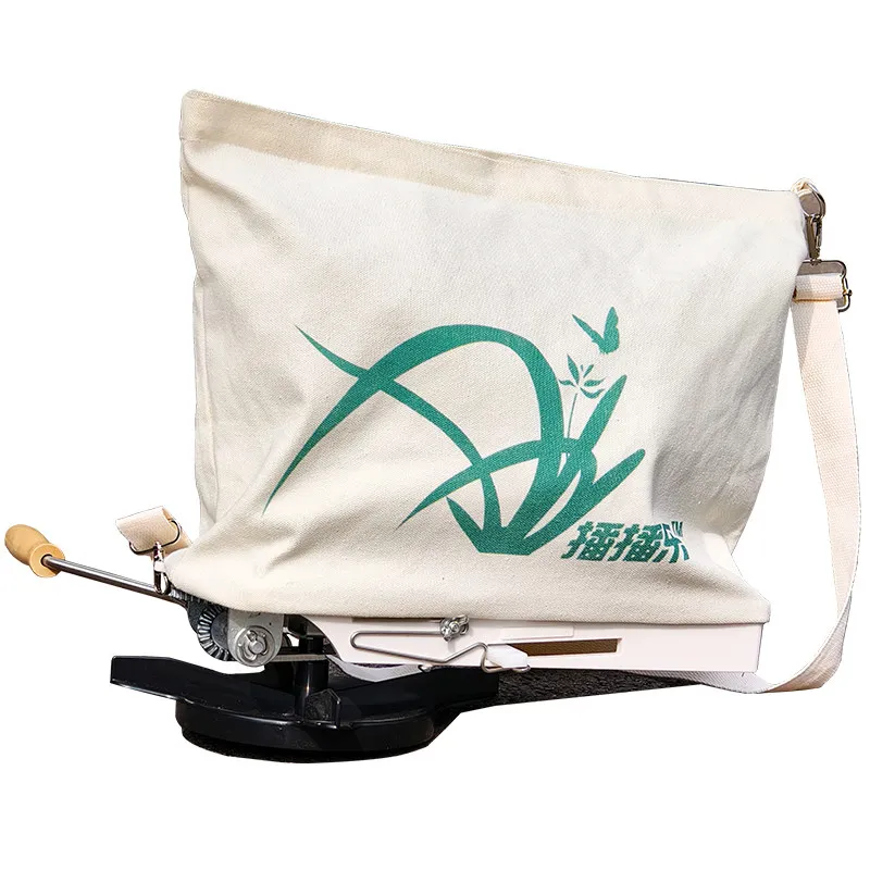 

Ручная машина для разбрасывания семян и удобрений, малогабаритная, с ручным приводом.