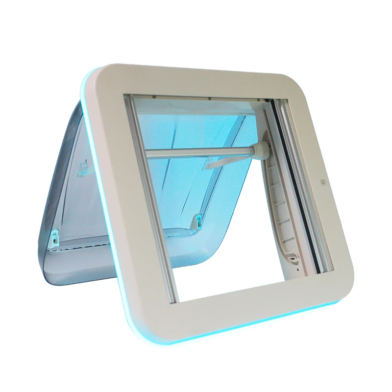 

HEYRV RV Camper Motorhome Accessories 400 *400mm With Led light And UV resistant RV Skylight Camper Window Car Windows