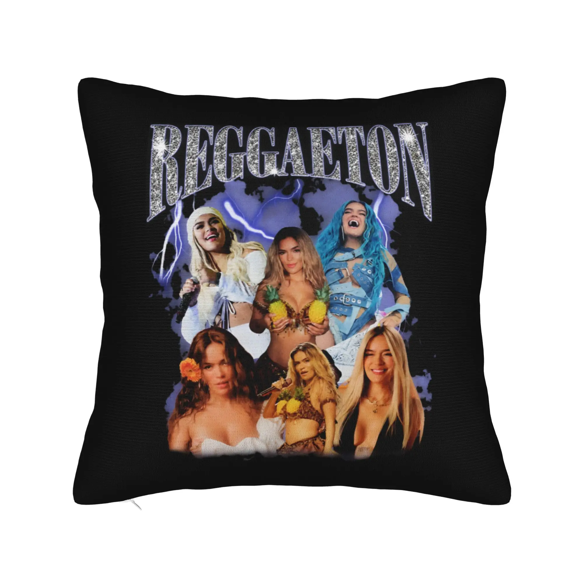 Karol G Latina Artist Multi‑Shot Collage Pillow Cover  Soft Cushion Cover Kawaii Pillow Case For Living Room Chair