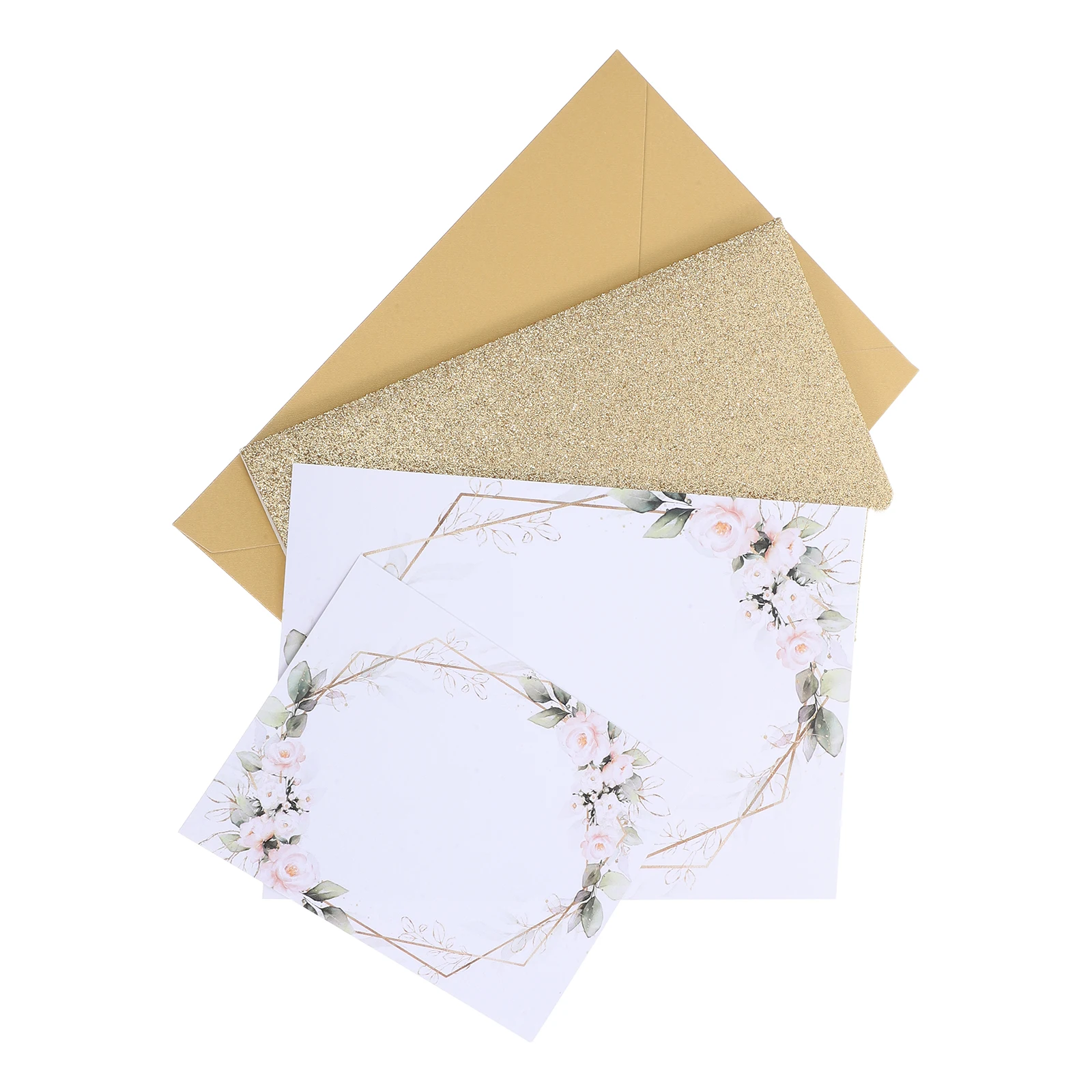 

Wedding Invitation Cards Elegant Design Paper Blank Message Greeting Cards Engagement Party Glitter 3d Romantic Style