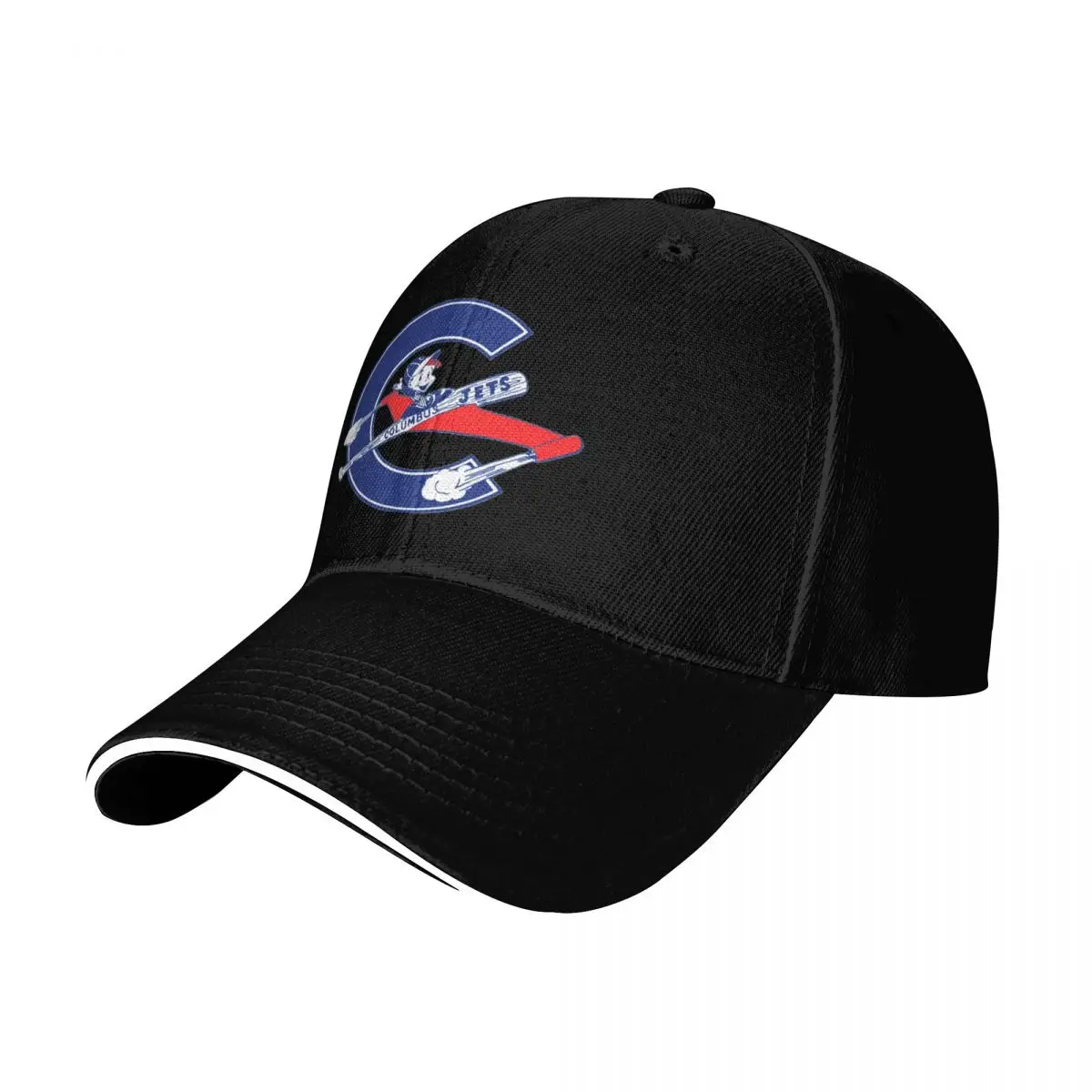 1962 Columbus Jets Baseball Cap Cotton Twill Breathable Contrast Two Tone Brim Snapback Flat Bill