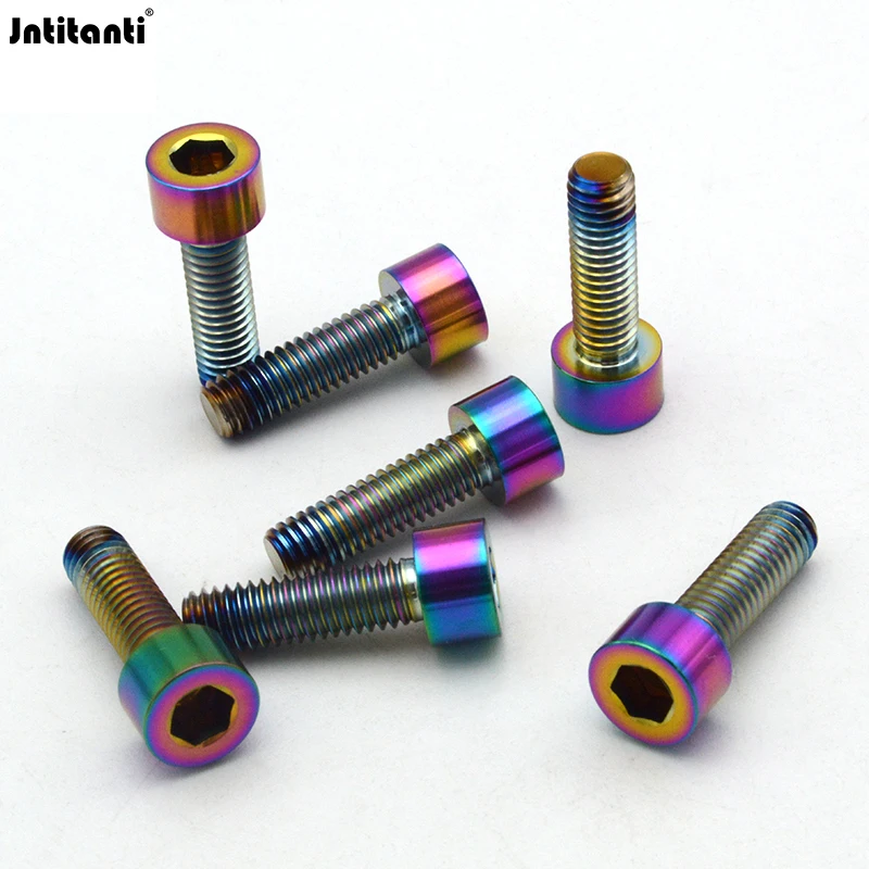 Jntitanti Gr.5 titanium hex head titanium screw bolt 1pc M6X20/30mm for Motorcycle bicycle auto part etc