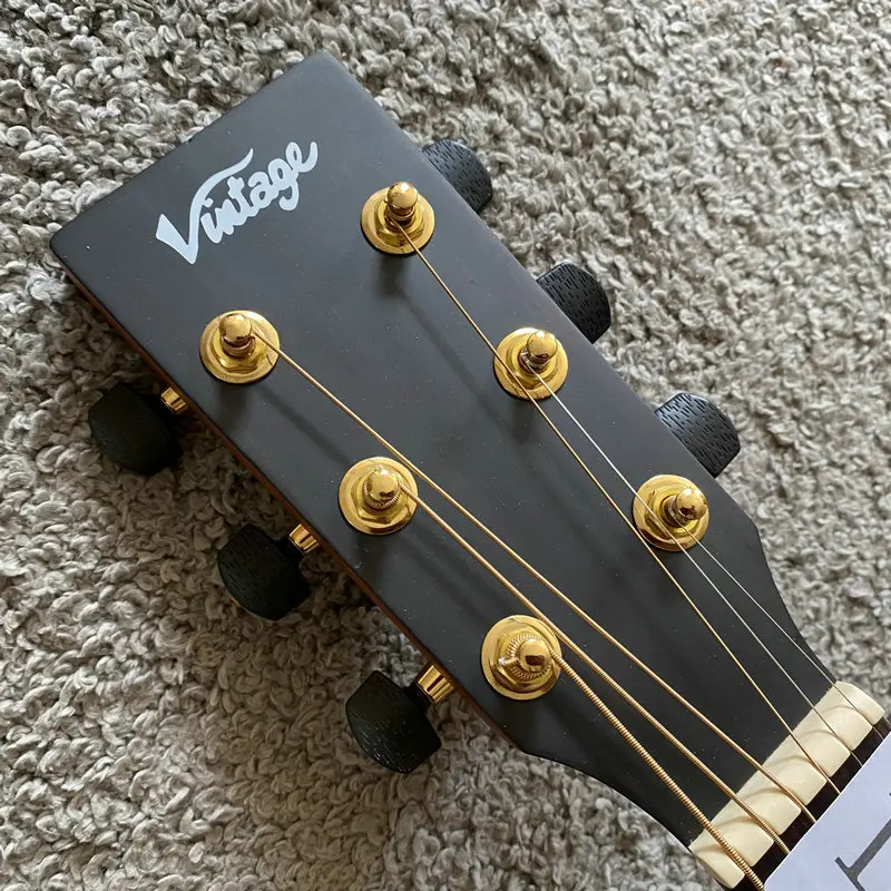 I083 Винтажная акустическая гитара V500N 41 дюйм Бренд Великобритании | Тайвань OEM | Твердый топ из ели Sitka I083 Винтажная акустическая гитара V500N 41 дюйм Бренд Великобритании | Тайвань OEM | Твердый топ из ели Sitka