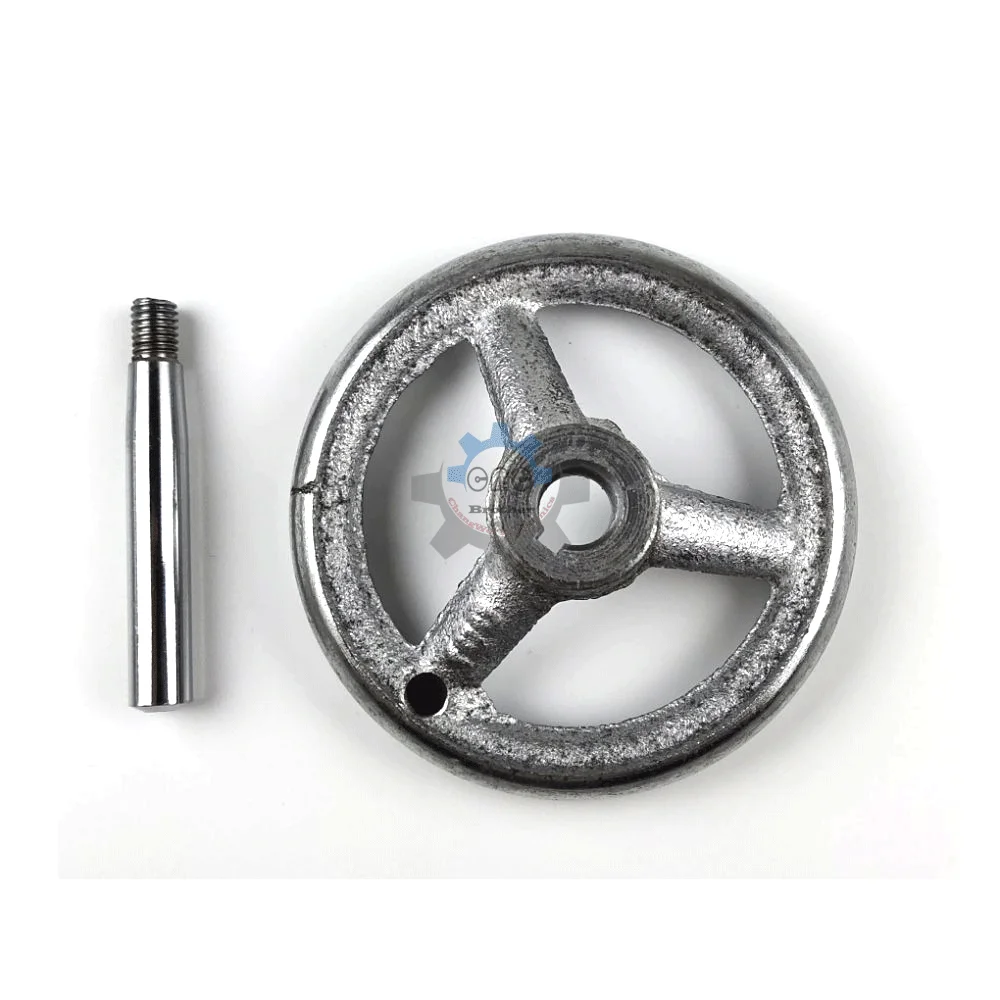 CNC Cast Iron Chrome Machine Handwheel 3D Printer Hand Wheel Thread Iron Hand Wheel M10 M12 M14 M16 M20 Keyway Hand Wheel