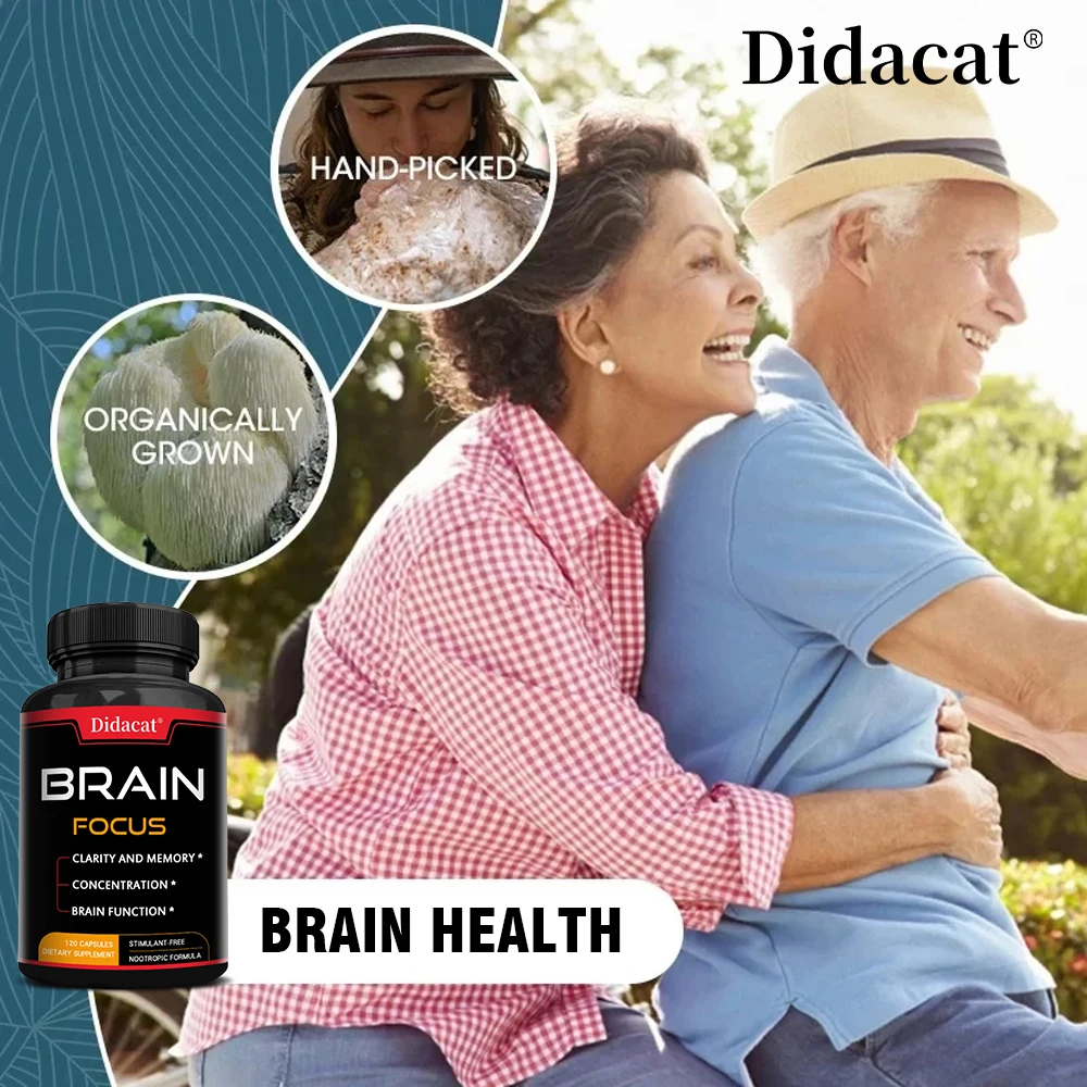 Bacopa Monnieri Extract - with Lion's Mane, Boosts Brain Function,Memory and Cognitive Abilities - Non-GMO, Gluten Free