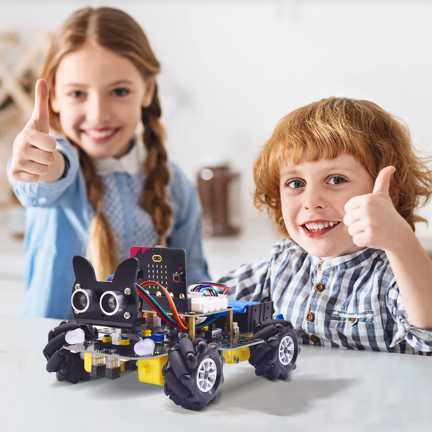 Imagem -05 - Keyestudio 4wd Mecanum Carro Robô para Micro: Bit v2 Roda Robô Carro Kit Haste Brinquedos Makecode & Python Programação com Microbit v2