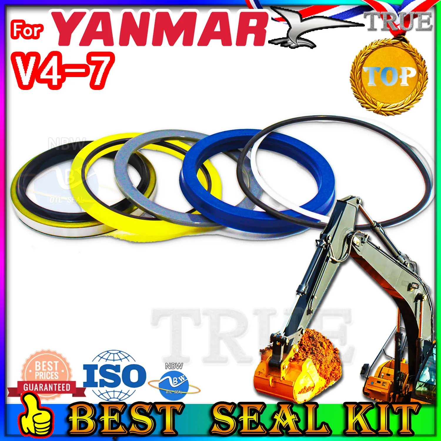 For Yanmar V4-7 Oil Seal Repair Kit Boom Arm Bucket Excavator Hydraulic Cylinder V4 7 Nok Washer Skf Service Orginal Quality