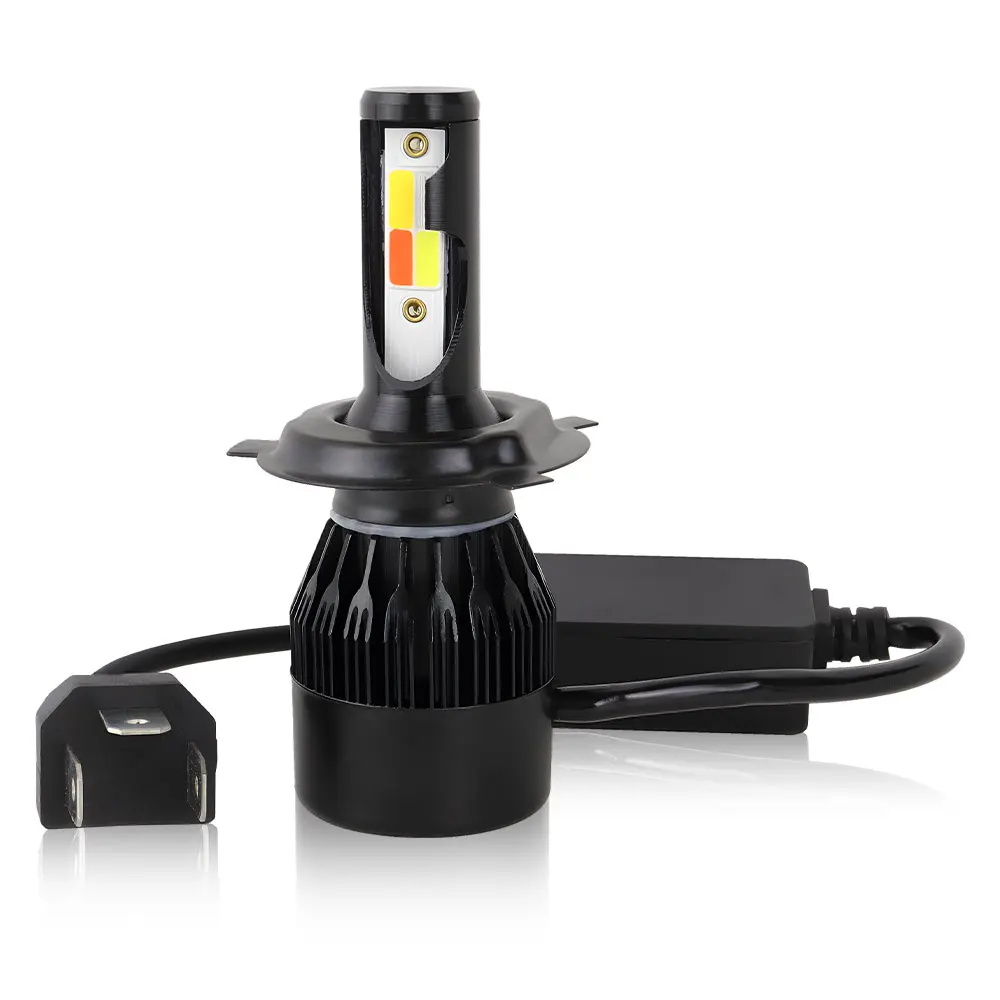 4 Colors LED Headlight Strobe Lights Yellow Pink Blue White Flash Car Bulb LED Fog Lamp H4 H7 H11 9005 HB3 HB4 9006 Canbus Auto