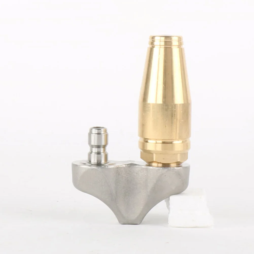 For Drain Cleaning Reverse Jet Nozzle Brass Spray Head Efficient Drain Cleaning Solution 3 8 1 4 3 8-inch Connector