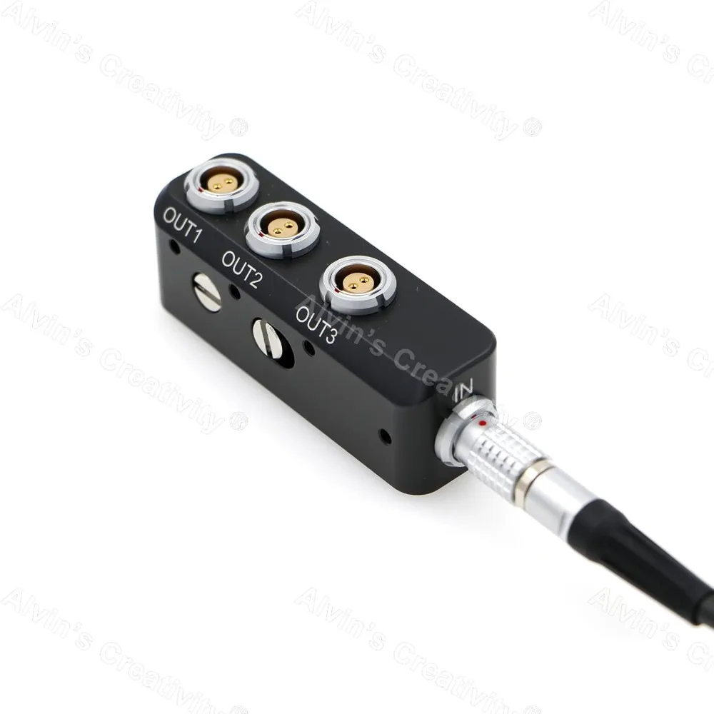 

Alvins 0B 2 Pin Female to 3 Ports 0B 2 Pin Female Splitter Box,Out 1 to 3 Power Supply Distributor Box for ARRI RED Camera