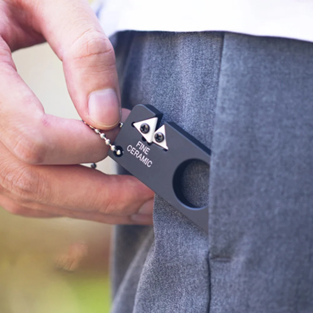 

1Pcs Handy Knives Sharpener Compact Portable Sharpening Tool for Outdoor Activities Smooth Operation Sharpener