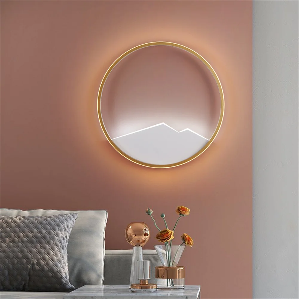 

Nordic Modern LED Wall Light Iron Aluminium Acrylic Ring Sconce Fixture For Bedroom Bedside Read Wall Lamp Home Decor Luminaria