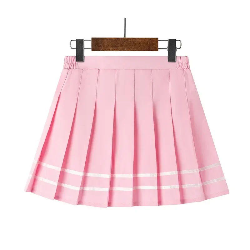 14 Colors Skirt Girl 2024 Summer Clothes Children's High Waist  Korean Style Black Mini Pleated Skirt for School Girl Uniform