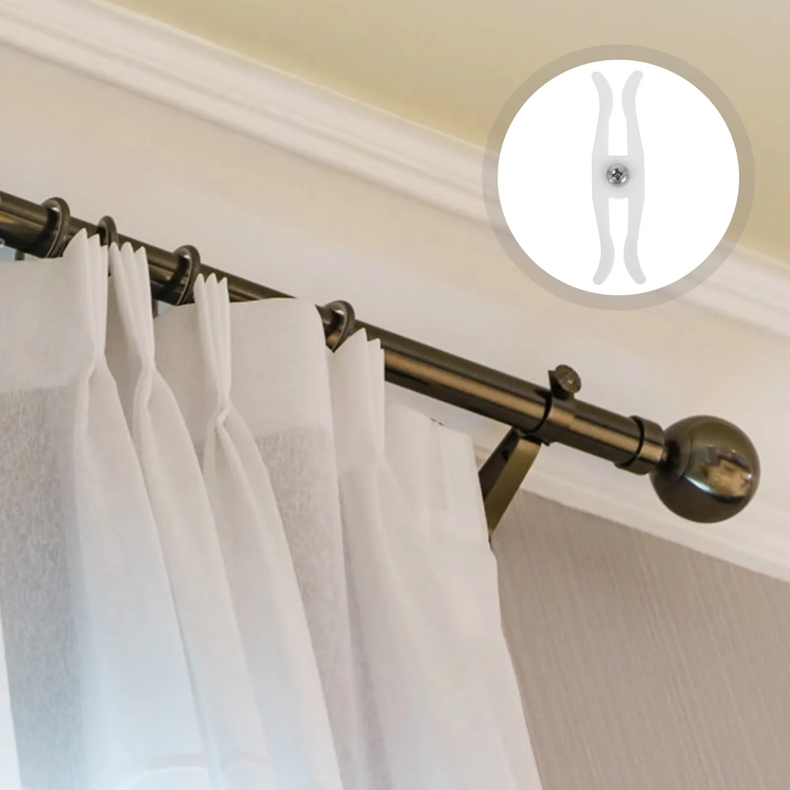 

20 Pcs Curtain Anti Rebound Track Fixing Accessories Light Blocking Hardware Window Clips Easy Installation Cabinet Panel Clips