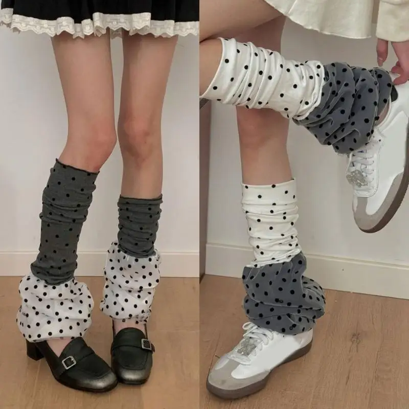 

Scriptures Black White Leg warmer polkas Dot Trim Acrylic Component Comfort 6XDA