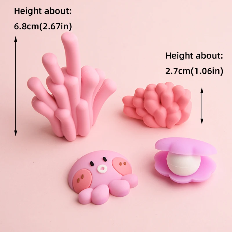 Meerjungfrau Prinzessin Kuchen Topper Muschel Korallen Algen Mädchen Jahre alt Geburtstag Party Marine Thema Kuchen Dekorationen für Baby Dusche – Detail 4