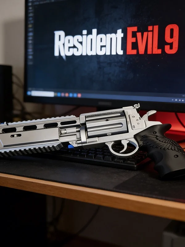 Biohazard 9 Leon Revolver Cosplay Prop 3D Printed Rotatable Performance Props Accessories Equipment Weapons in Stock