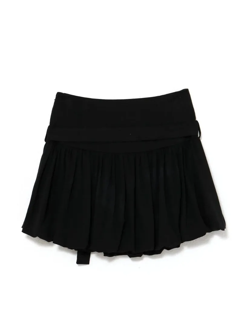 Summer Japanese Rojita Style Sweet Bow Tie Letter Embroidery Short Skirt Women's Clothing Black High-waisted Mini Skirts Ladies