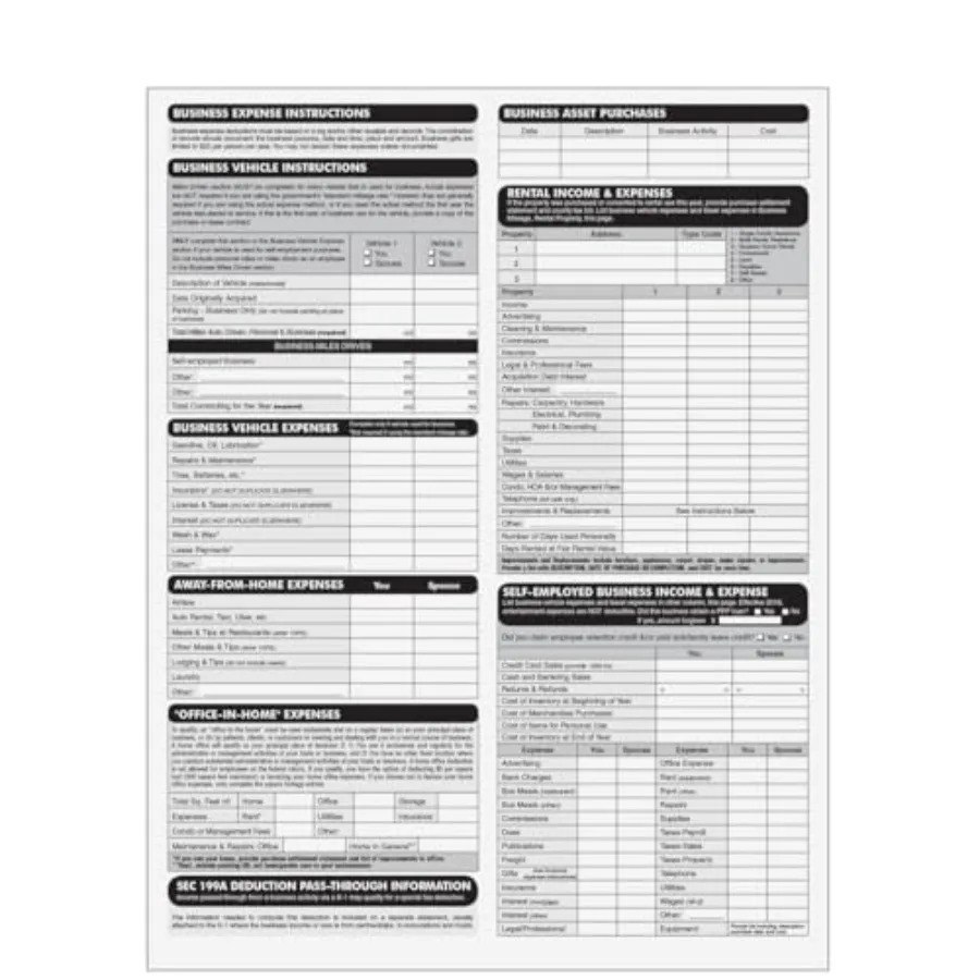 1040 منظم موعد الضرائب - للإرجاع عن طريق البريد 100/Pk