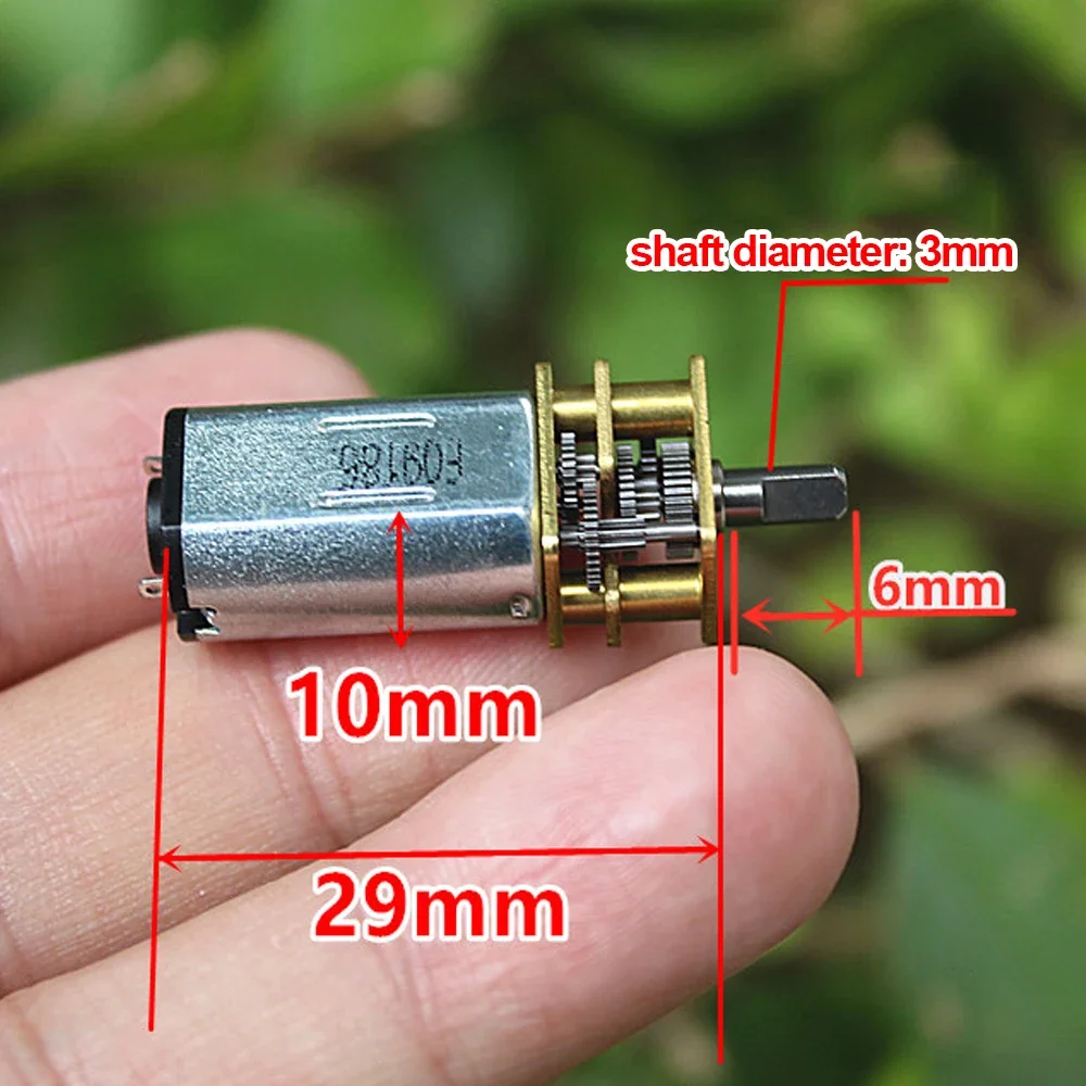 DC 3V-6V 31RPM Slow Speed Mini N30 Gear MotorFull Metal Gearbox Gear Reduction Motor Robot Car Model Recuder Motor