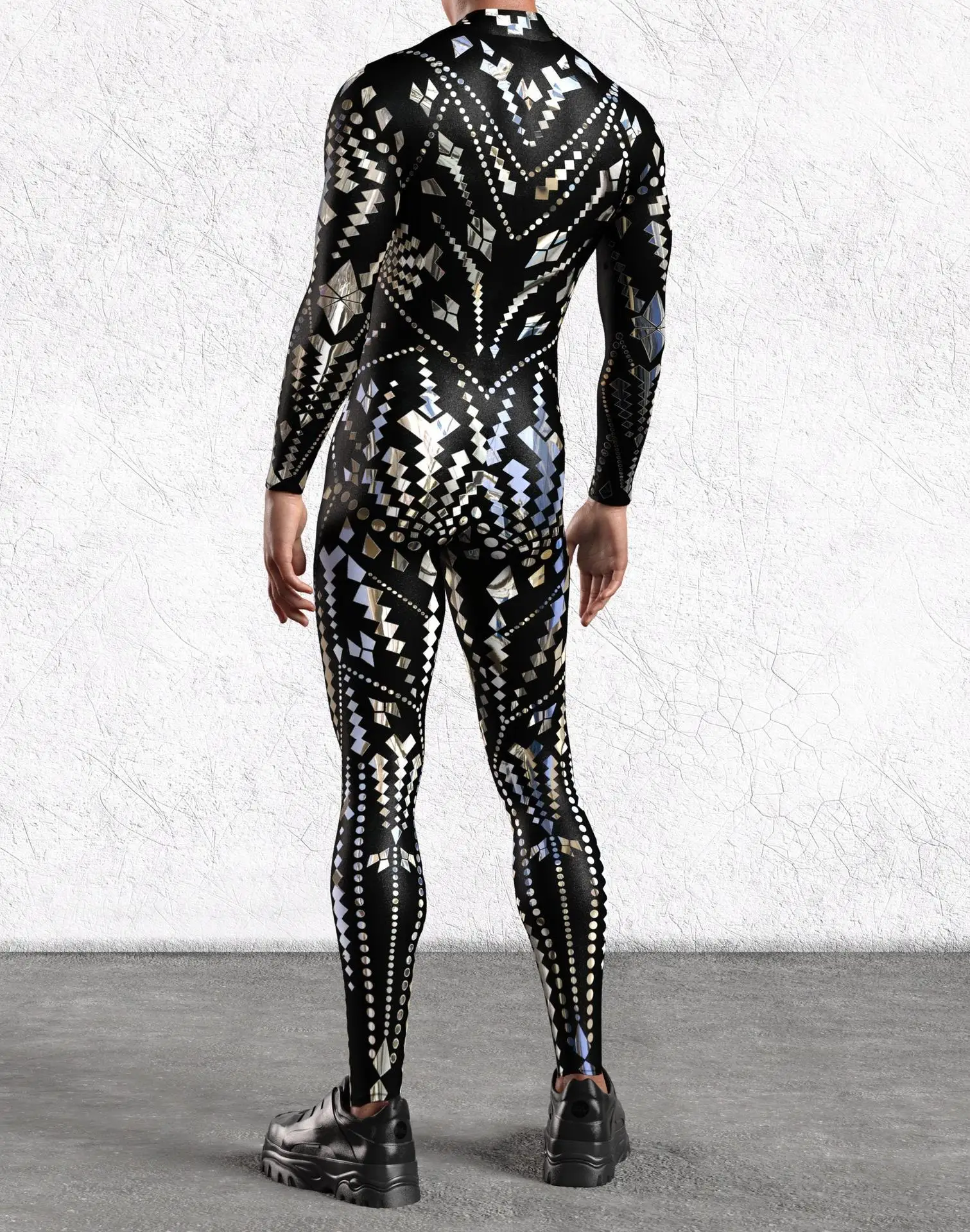 Halloween-Party-Performance-Roboter-Jumpsuit Weltraum-Soldaten-Kostüm Tech-Soldaten-Strampler Rollenspiel Universum-Kampf-Bodysuit 2026 – Detail 21