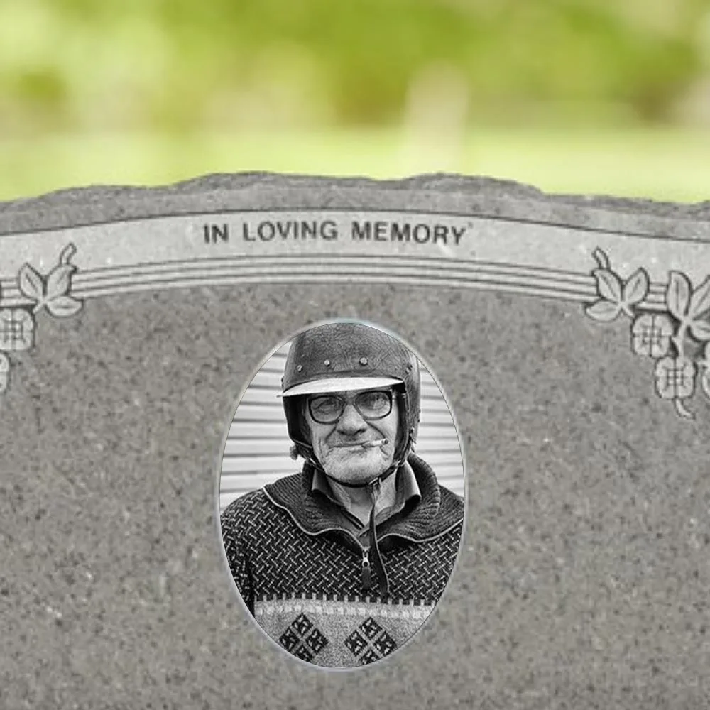 2D Flat Not 3D 1pc Custom Photo Memorial Headstone Tile Personalized Remembrance Gift for Holidays Grieving Families