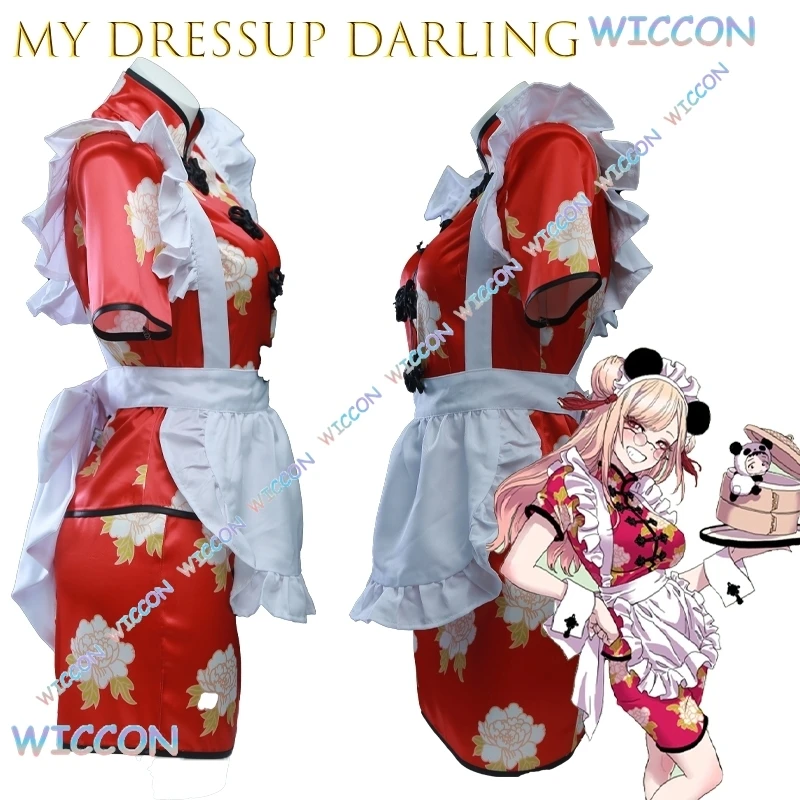 

MyDr essUp Darling Marin Kitawa Maid Косплей Аниме Кухонная форма Костюм Милый наряд для ролевых игр Конвенция Вечеринка Хэллоуин