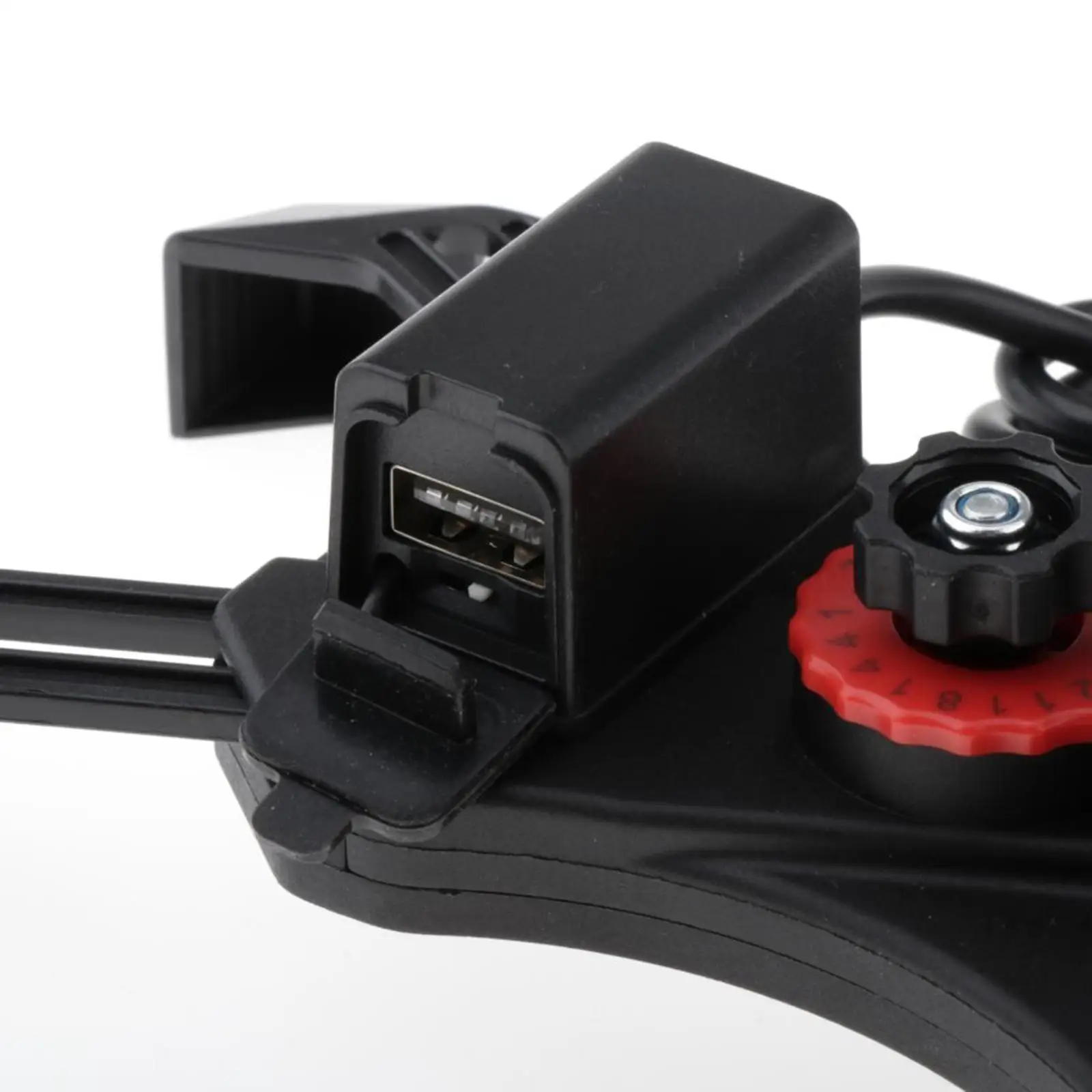 

Motorcycle Holder Bracket Adjustable Mirror Base Navigation Phone Mount USB Charging for Mountain Bike