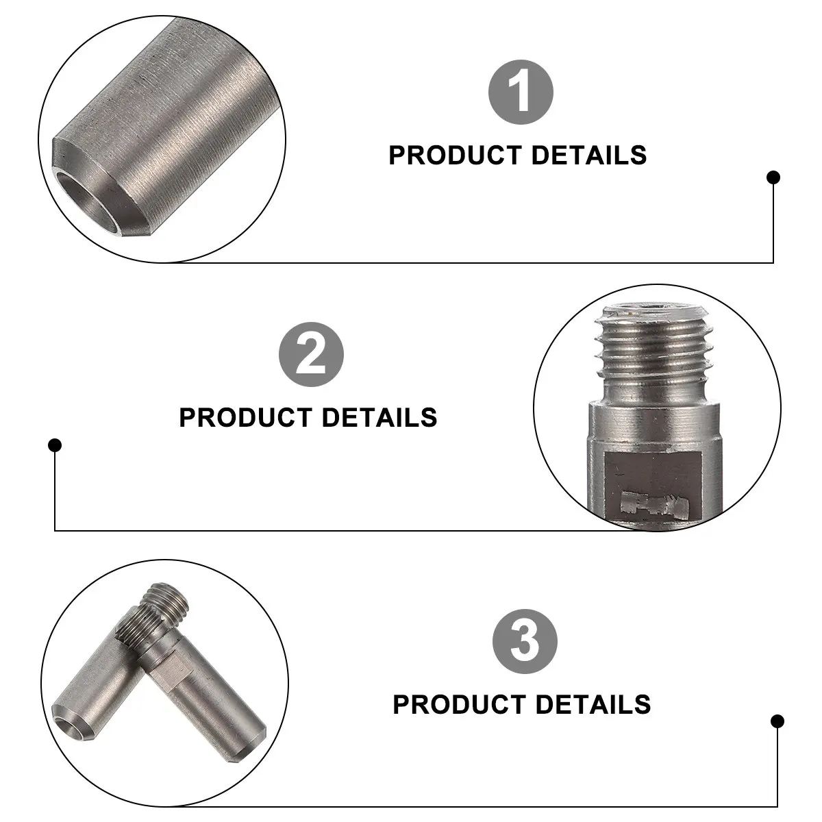 

5Pcs 3D Printer Accessories Extruder Nozzle Hotend Throat Tube Thermal Heatbreak Throat for Stable Performance