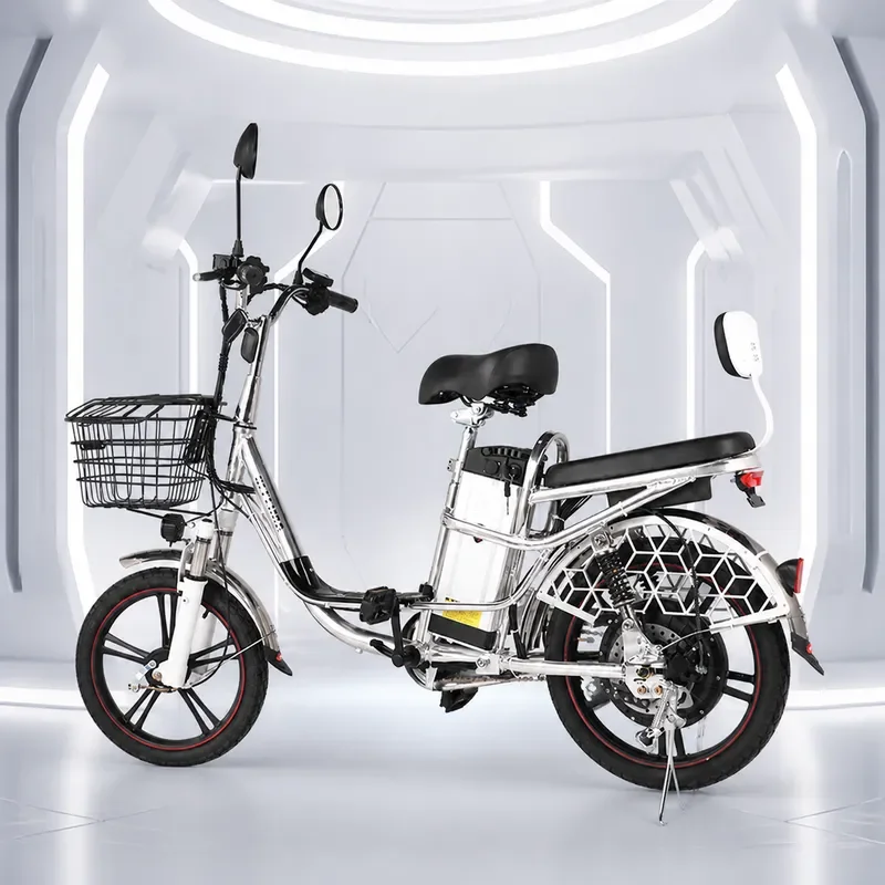 MonsterV8PRO Electric Bicycle Moped with Lithium Battery Oil Brake High Load Capacity for Food Delivery