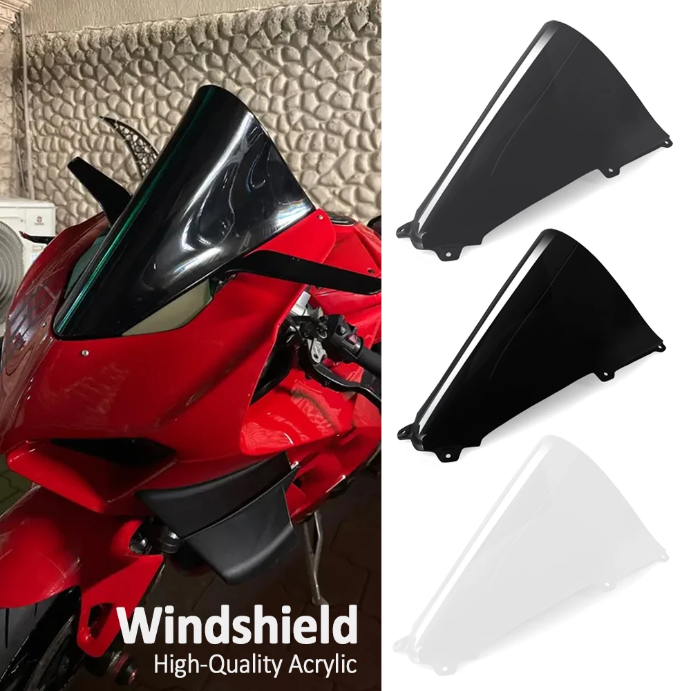 

Windscreen For Ducati Panigale V2 2018-2024 V4 S 2018 2019 Racing Motorcycle Windshield WindScreen Wind Deflector Double Bubble