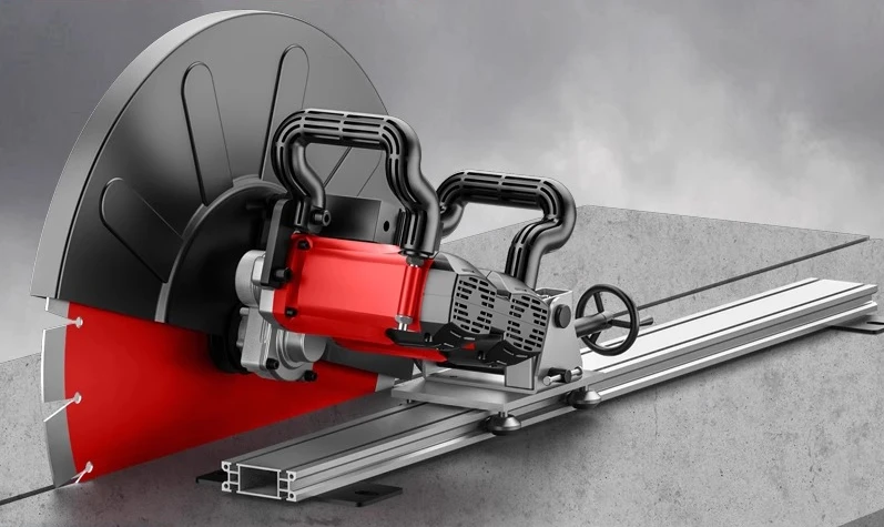 

Double motor wall cutter, track changing door cutter, wall concrete slotting cutting, shelf