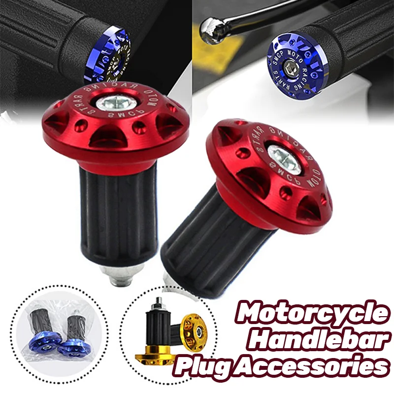 2‌Pcs Motorcycle Handlebar End Cap Street Bike Handlebar Plug Good-quaility Handlebar End Cap Accessories For Scooters