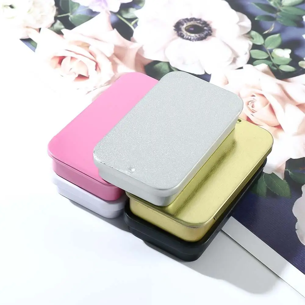 Multi Size Solid Perfume Storage Box Jewelry Empty Tins Mini Eyebrow Soap Box Home Organizer Mini Iron Box Tinplate Push Case