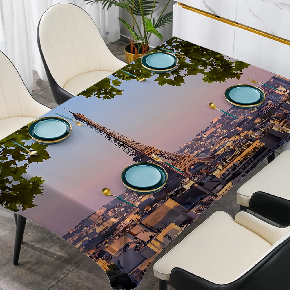 

Eiffel Tower Table Cloth Tablecloth Kitchen Wedding Holiday Table Decoration Tablecloth Outdoor Picnic Tablecloth