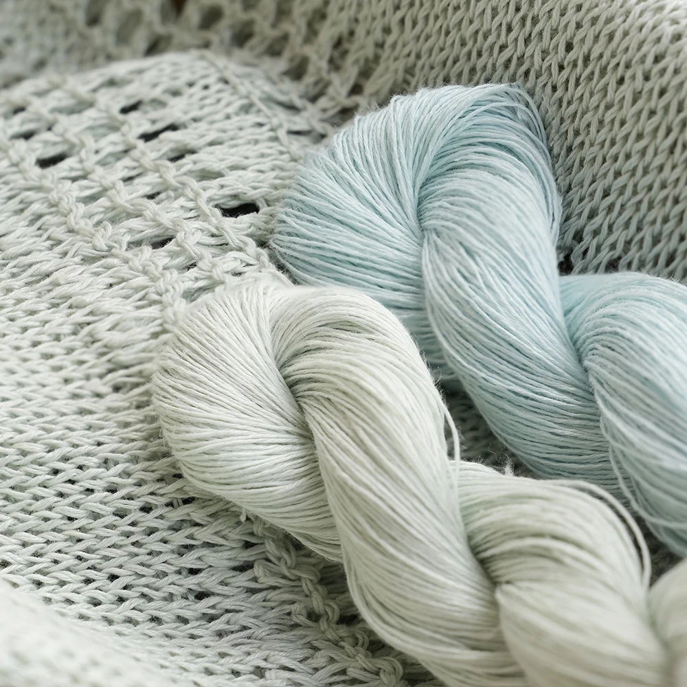 1*50g100% Natural Linen Lace Weight Hand Knitting Crochet Yarn  for Summer Fashion Garments Baby Clothes Soft and cool