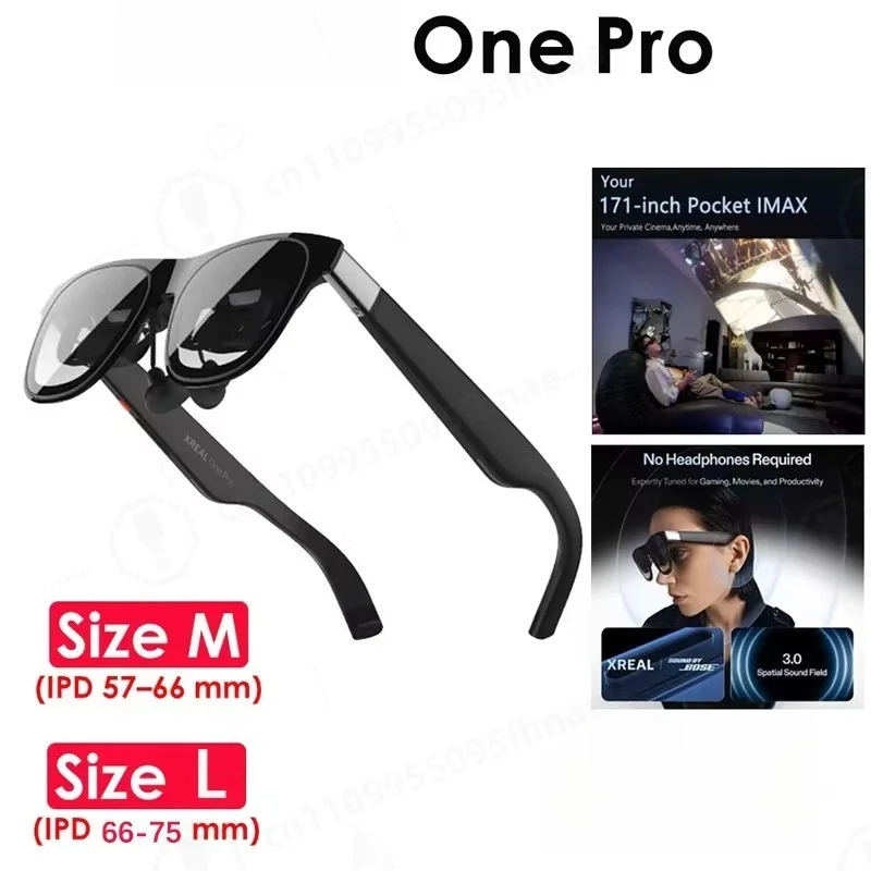 One Pro AR Glasses 120Hz 57°FOV Native 3 DoF Universal Spatial Display Eyewear