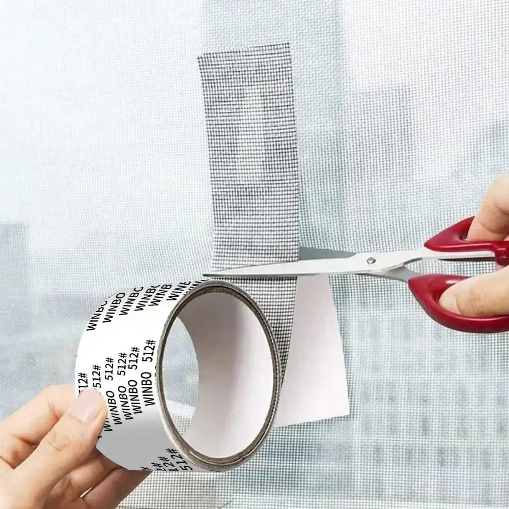 5 Pieces Self Adhesive Window Screen Repair Tape Anti Mosquito Net Patch Door Curtain Hole Subsidy Repair Mesh Tape