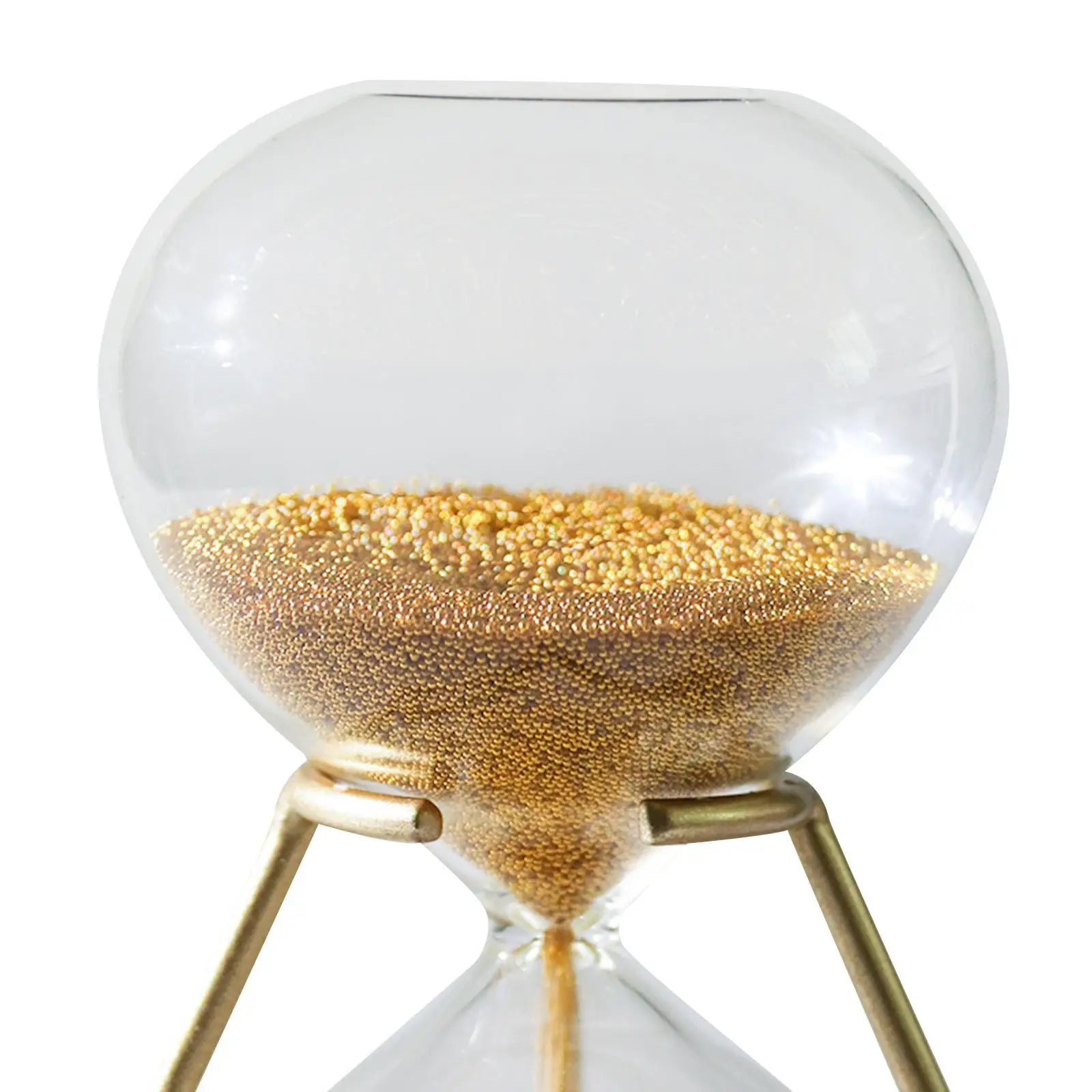 

Nordic Golden Hourglass Ornament with rack Decorative Glass for Decor