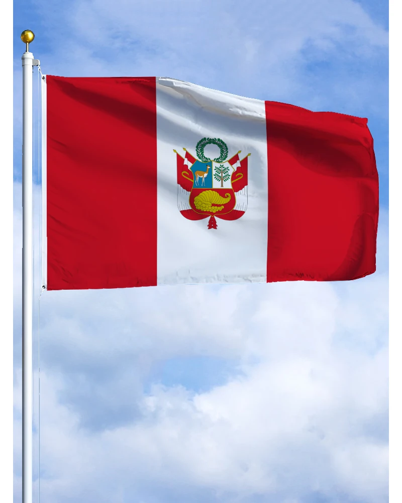 60×90 90x150 120×180CM Peru Preu Emblem Flag Polyester Printed Banner Tapestry For Decor