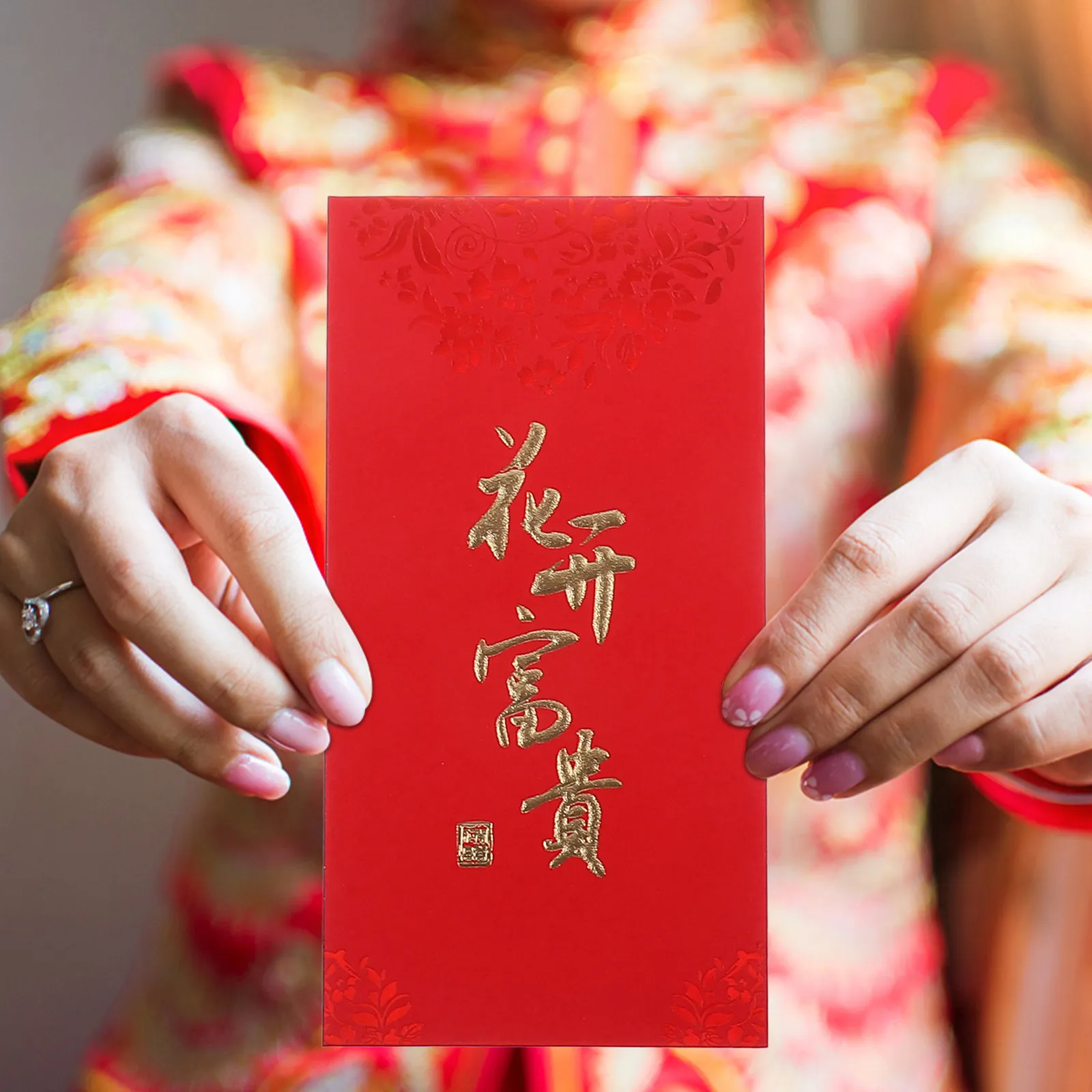 6Pcs Red Envelopes Paper Money Pouches Chinese Style 2024 Year Dragon Pattern Traditional New Year Money Packets